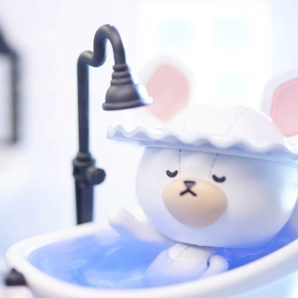 Bandai – Haco Room – Set für Davids Badezimmer – 72 Teile zum Zusammenbauen – Puppe David, Zimmer un
