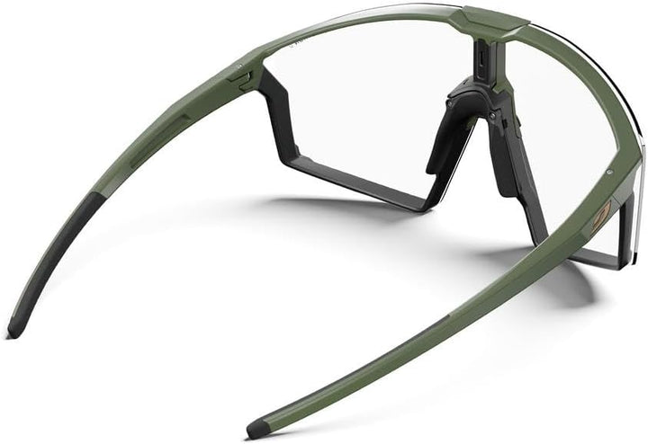 Julbo Damen und Herren EDGE Sonnenbrille Laufen, Radfahren Einheitsgrösse Matt Armee / Schwarz, Einh