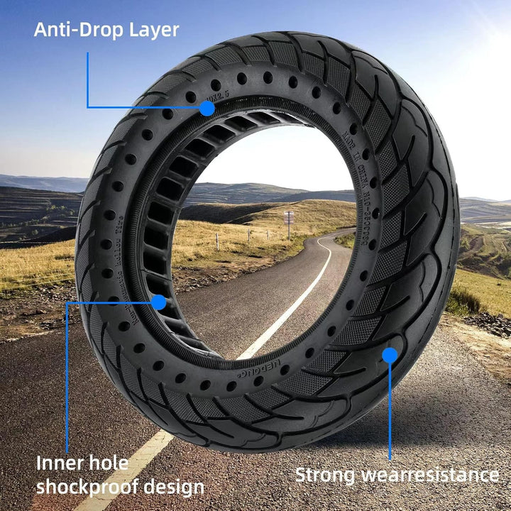60/70-6,5 Vollgummireifen für Elektroroller, 10-Zoll-Vollgummireifen für Ninebot Max G30/G30 D2/Xiao