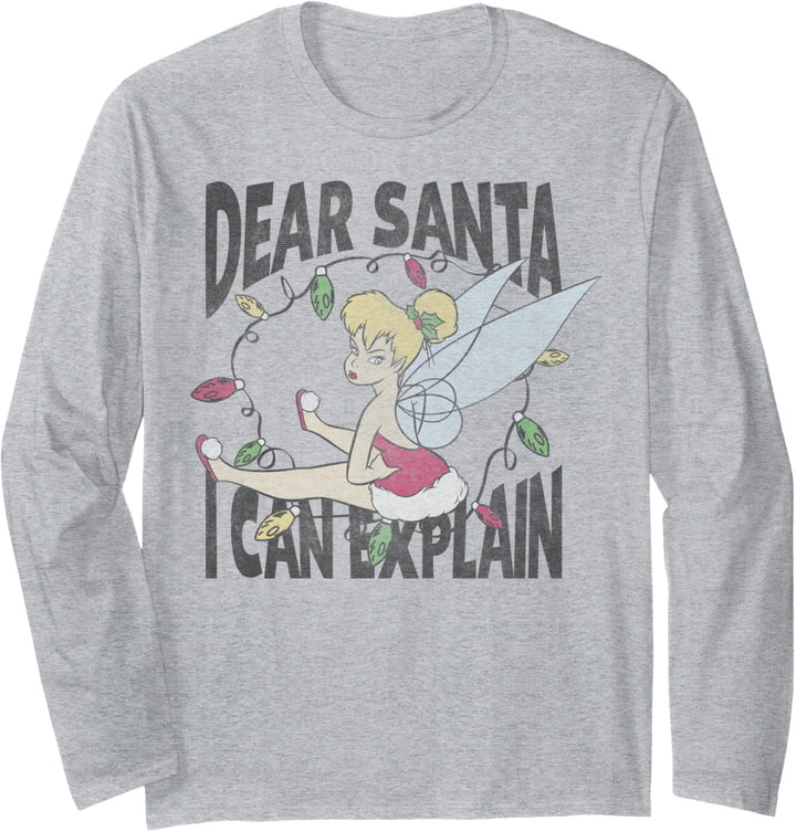 Disney Peter Pan Weihnachten Tinker Bell Santa I Can Explain Langarmshirt