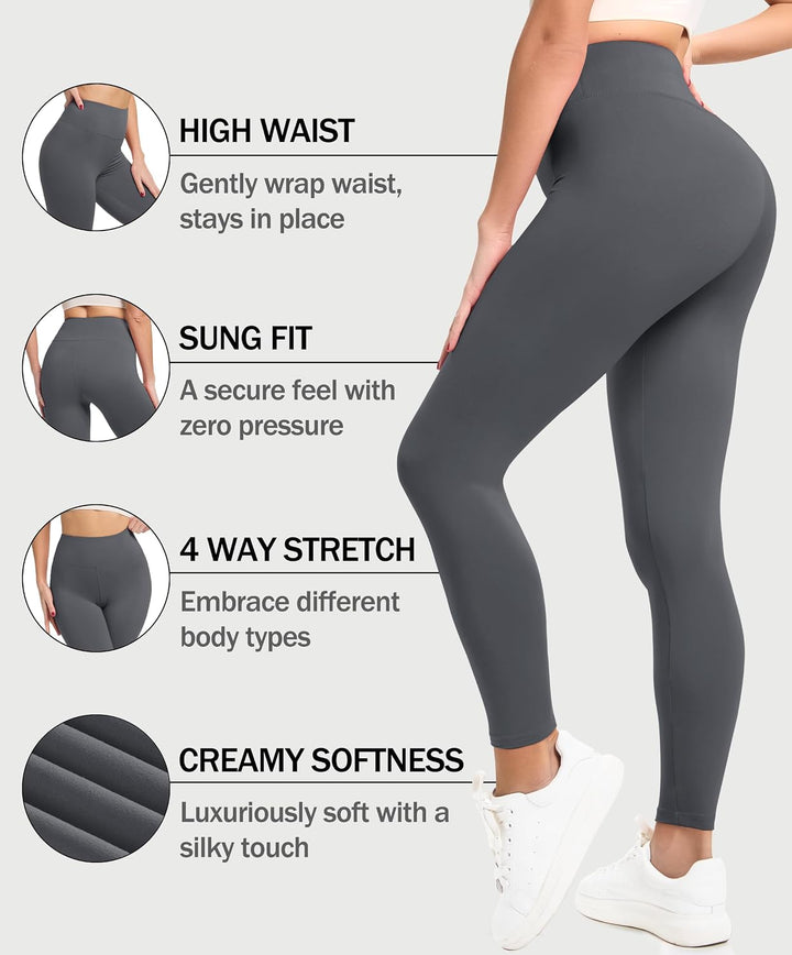 VALANDY Damen Weich Hosen-Set S-M 3 Packungen - Schwarz/Dunkelgrau/Dunkelrosa, S-M 3 Packungen - Sch