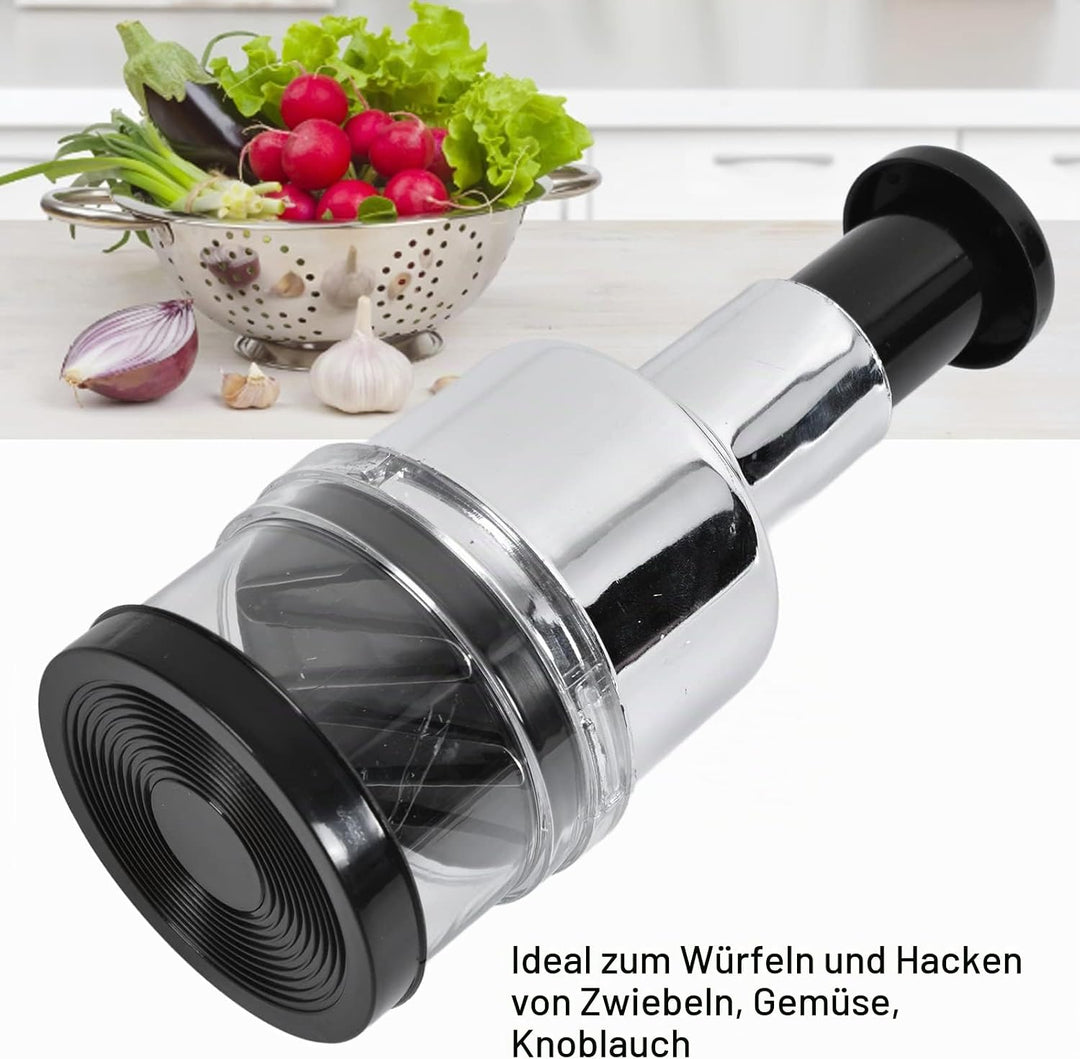 Zwiebelhacker Handgemüsehacker Edelstahl Manueller Lebensmittelpressenhacker Handhacker für die Küch