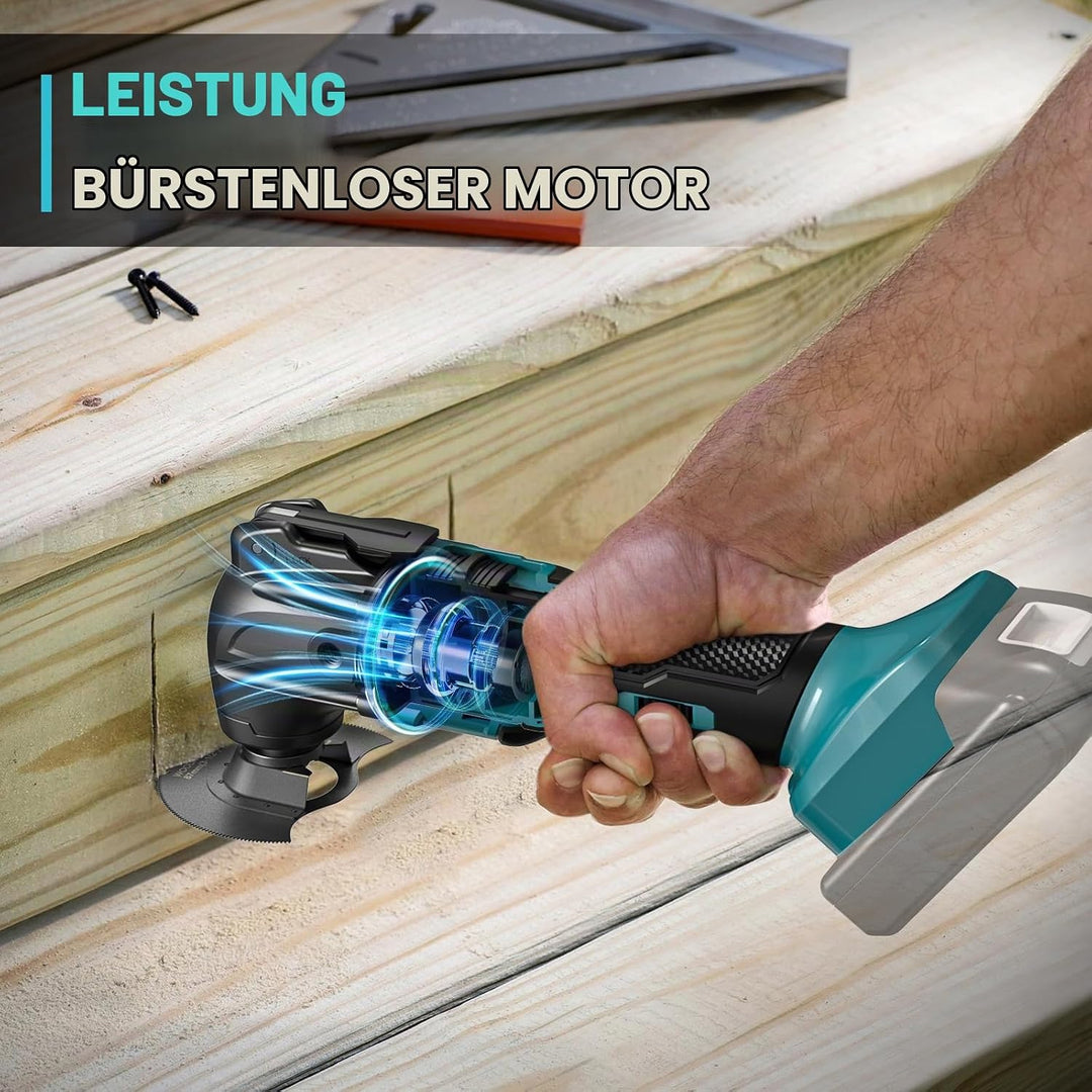 LIVOWALNY Akku-Multifunktionswerkzeug, Oszillierwerkzeug, Multitool Kompatibel mit Makita 18V, 6-Gan