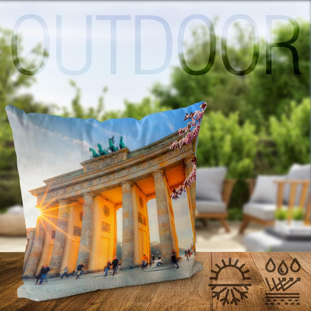 VOID Brandenburger Tor Berlin Kissenbezug Kissenhülle Sofakissen Kissen Deko Outdoor-Kissen Dekokiss