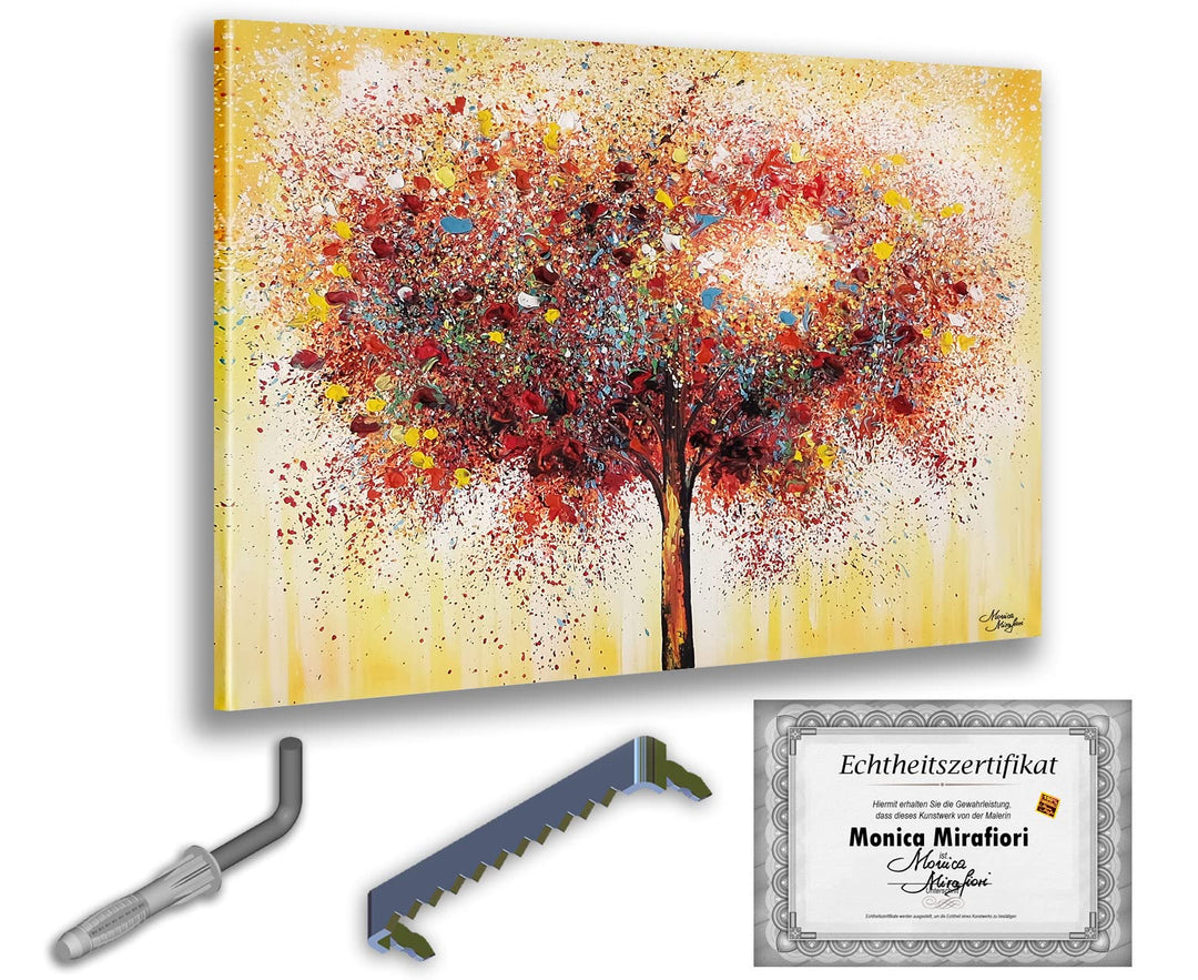 Monica Mirafiori I 100% HANDGEMALT I Gemälde Tree of the Year 100x70cm | Gemälde Handgemalt | Acrylg