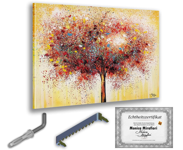 Monica Mirafiori I 100% HANDGEMALT I Gemälde Tree of the Year 100x70cm | Gemälde Handgemalt | Acrylg