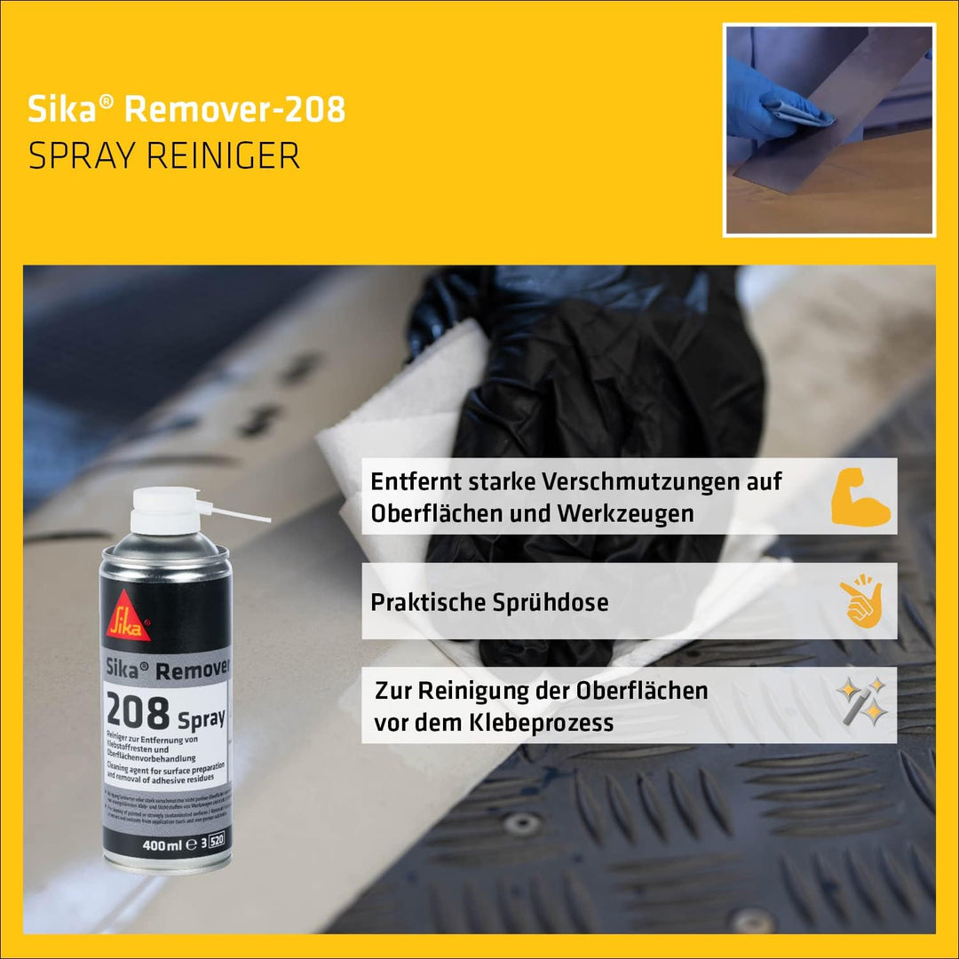 Sika – Spray Reiniger – Sika Remover-208 Farblos – zur Entfernung von Klebstoffresten und Oberfläche