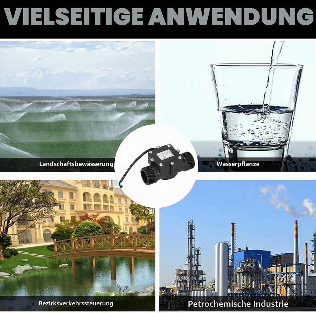 Wasserdurchflusssensor YF-DN32 G1.25in Brauchwasserdurchflussmesser, Rohrwasserdurchflussmesserzähle