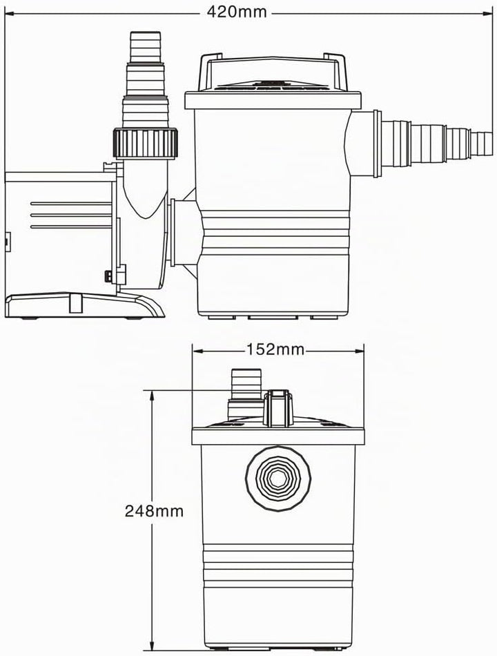 SunSun CPP-10000F Poolpumpe 7500l/h 80W Schwimmbadpumpe Filterpumpe Umwälzpumpe
