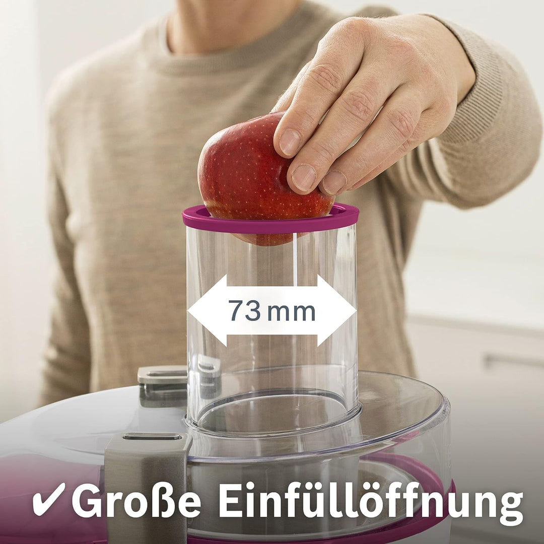 Bosch Entsafter VitaJuice 2 MES25C0, elektrische Saftpresse für Obst und Gemüse, grosser Einfüllscha