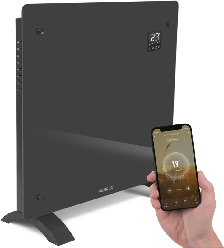 VONROC Elektroheizung, Konvektor-Heizung - Energiesparende elektrische Heizung bis 12m2 - Wand-/Bode