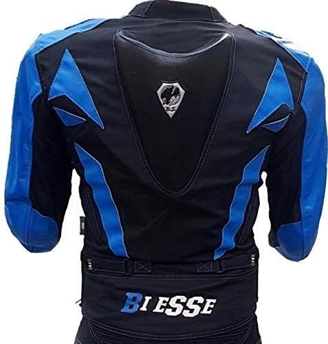 BI ESSE Motorradkombi Herren 2-teilig – Motorradanzug Leder & Textil, Jacke und Hose trennbar, verst