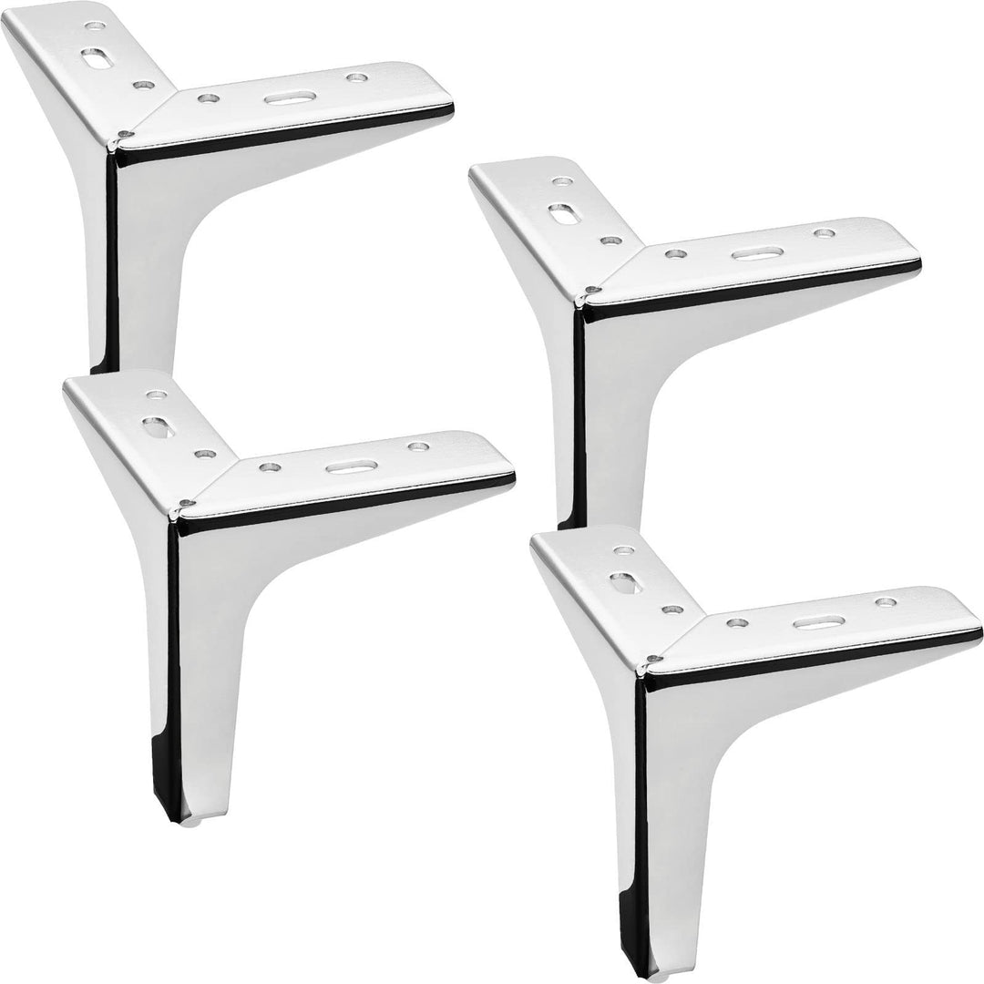 4er Set SOTECH Möbelfüsse VICTOR Höhe 130 mm Chrom poliert Vitrinenfüsse Winkelfüsse Sockelfüsse Sof
