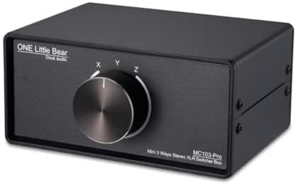 Nobsound 1-IN-3-OUT XLR Audio Switcher Selector, Balanced Audio Converter, 3-Way Stereo Passiv Audio