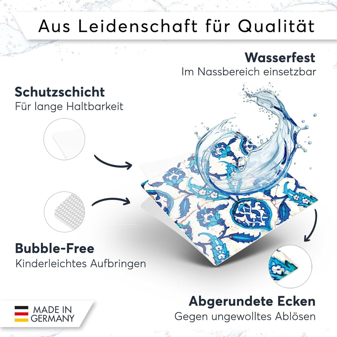 Fliesensticker für - [ Boden Fliesen ] - Aufkleber Folie Sticker für Fliesen Boden - Küche oder Bad