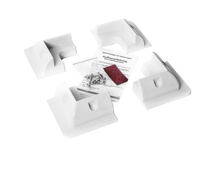 WATTSTUNDE Solarmodul Haltespoiler Dachbefestigungen Dachdurchführung weiss (HXE/W), HXE/W