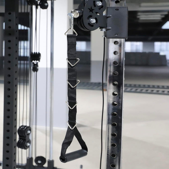 Train Hard® Erweiterbare Station Kabelzug Trainer Latzugstation Kraftstation Cross Over mit Klimmzug
