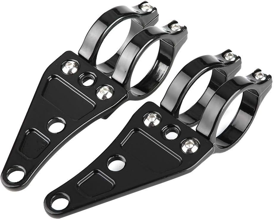 KIMISS 2tlg. Halterung für Scheinwerferhalter vorne Halter für Lampe 38mm-41mmmm für Motorräder