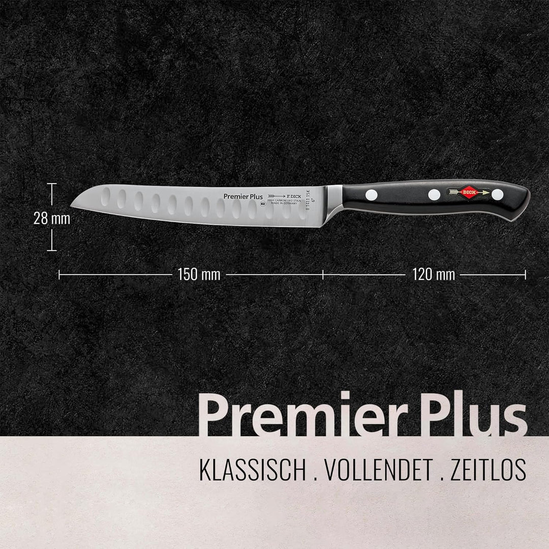 F. DICK Universalmesser, Premier Plus (Messer mit Klinge 15 cm, X50CrMoV15 Stahl, nichtrostend, 56°
