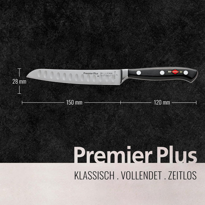F. DICK Universalmesser, Premier Plus (Messer mit Klinge 15 cm, X50CrMoV15 Stahl, nichtrostend, 56°