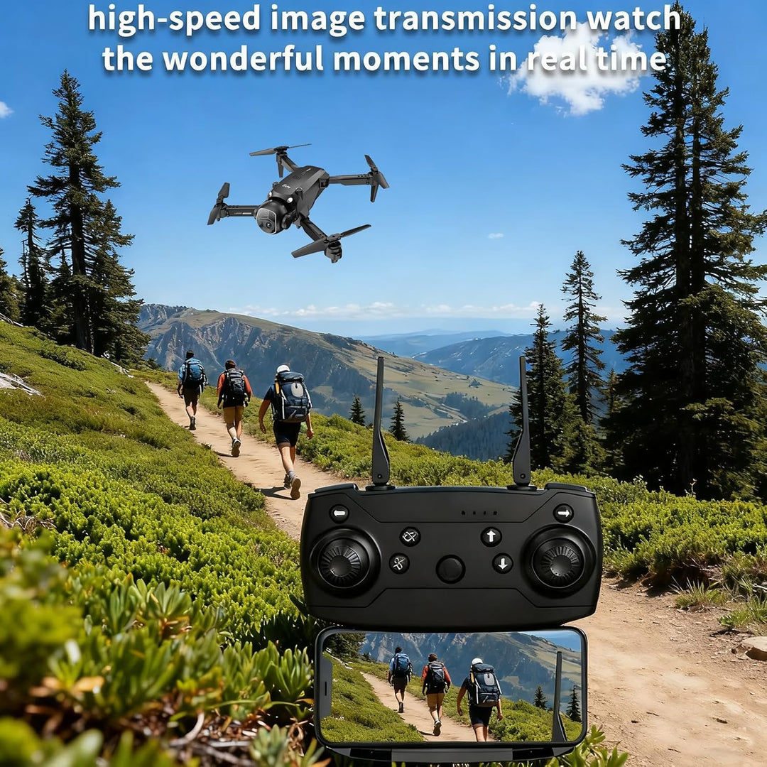 OBEST Drohne mit Kamera und VR Brille, Faltbare Mini FPV Drone mit Dual Kamera, 360° Rolle, Headless