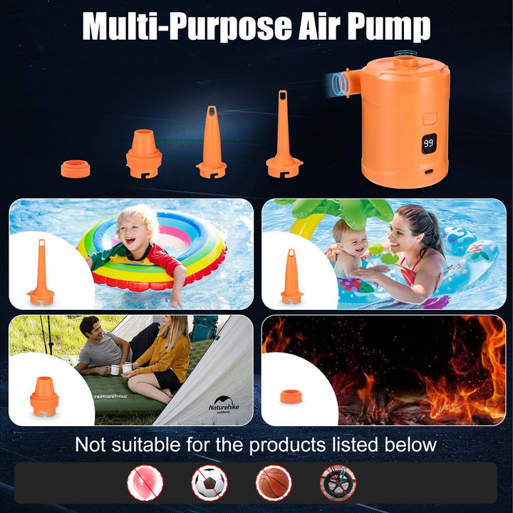 Elektrische Luftpumpe,5200mAh Wiederaufladbare Akku Luftpumpe,Mini Luftpumpe Elektrisch Inflator mit
