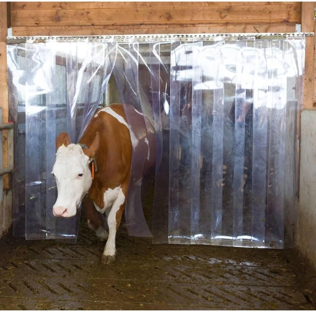 KERBL Streifenvorhang-Set (2x PVC Streifen Masse 30x225 cm, Sträke 3 mm, für Ställe / Paddocks / Hal