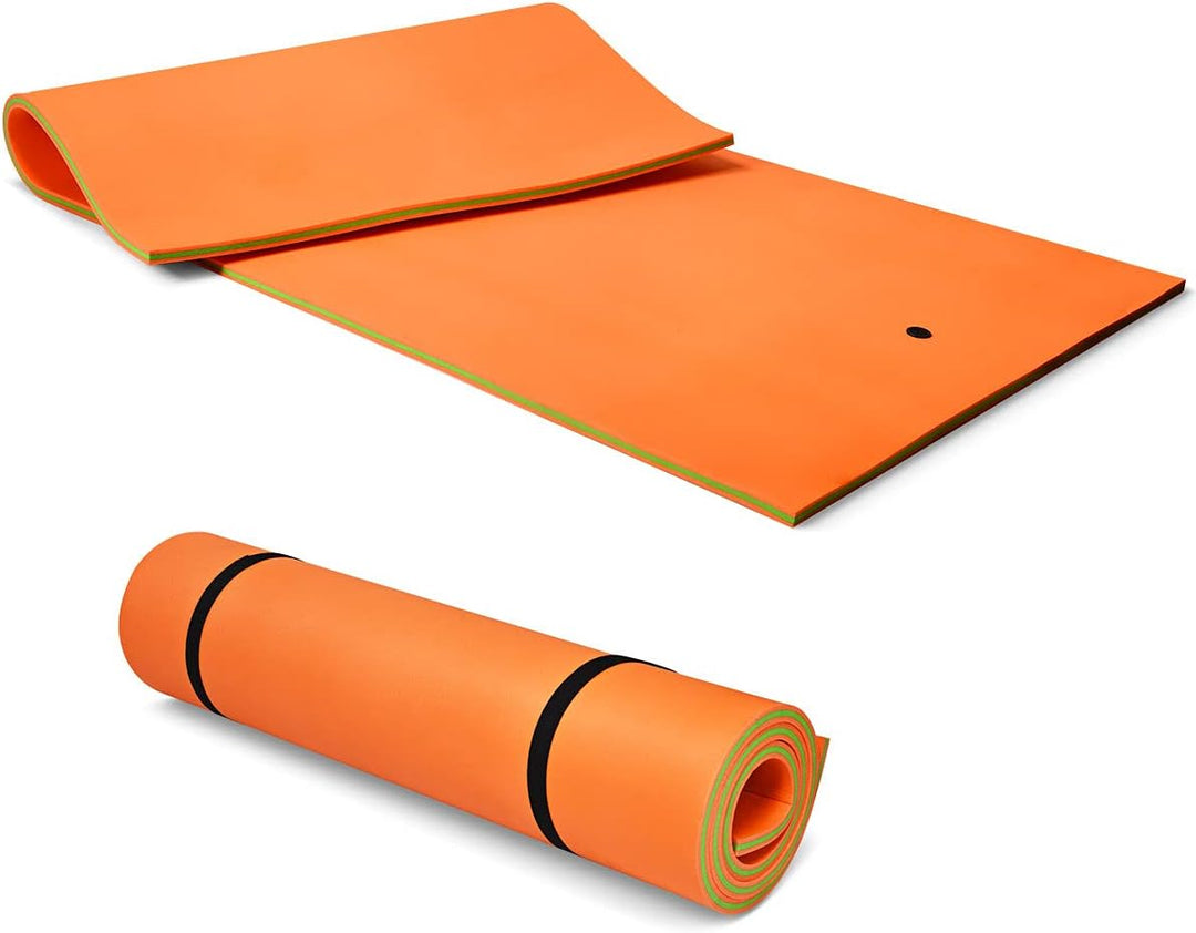 GOPLUS 350 × 183cm Wasserhängematte, Aufrollbare Schwimmmatte für 4-6 Personen, Schwimmende Wasserma