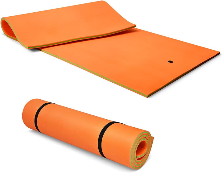GOPLUS 350 × 183cm Wasserhängematte, Aufrollbare Schwimmmatte für 4-6 Personen, Schwimmende Wasserma