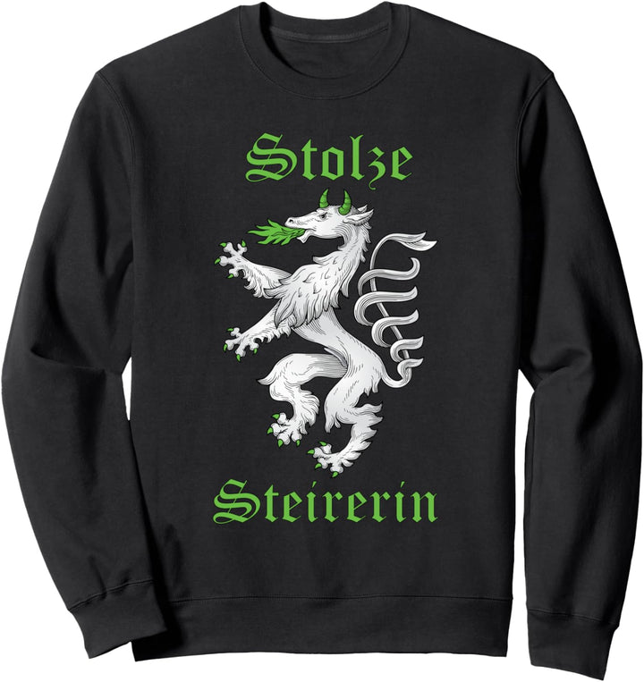 Steiermark T-Shirt Wappen Stolze Steirerin Damen & Kinder Sweatshirt