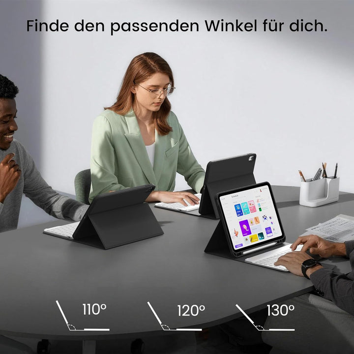 Hülle mit Tastatur für iPad 11 Generation (A16) 11 Zoll 2025/10 Generation 10.9 Zoll 2022, Mit Magne