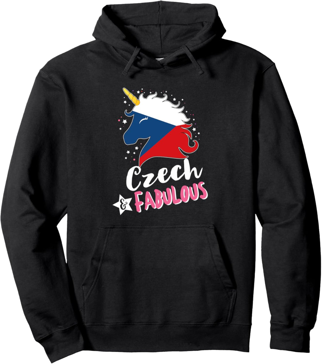 Tschechisches Einhorn Flagge der Tschechischen Republik Pullover Hoodie