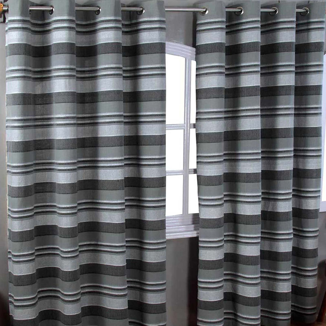 Homescapes handgewobener Vorhang Morocco grau 2er Set Ösenvorhang 140 x 140 cm (Breite x Länge) Deko