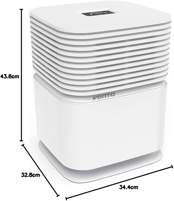 Venta Luftbefeuchter AH730, leise 24 dB(A), energieeffizient 5 Watt, hygienische Kaltverdunstung ohn
