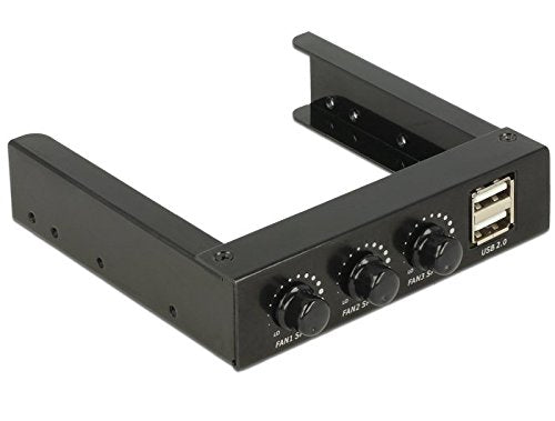 Delock 3.5" Front Panel > 2 x USB 2.0 und Lüftersteuerung