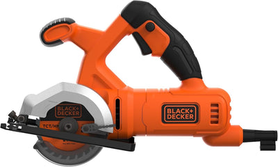 Black+Decker Kompakt-Handkreissäge (400 Watt, mit Zweithandgriff, werkzeuglose Schnitttiefenverstell