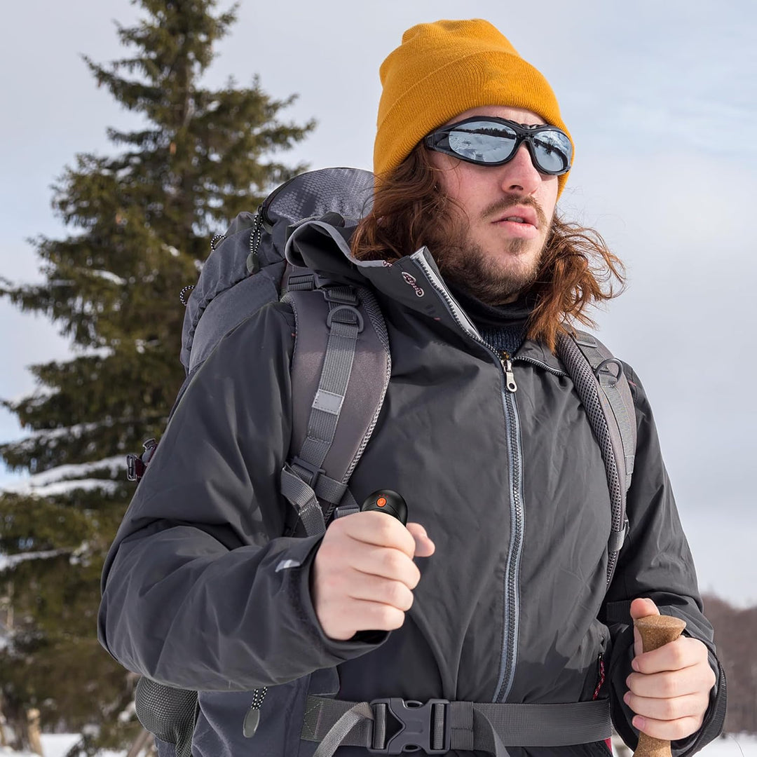 Handwärmer Elektrisch 2er Set, 2000mAh Taschenwärmer Wiederverwendbar Mit 10000mAh Ladebox, 5 Heizst