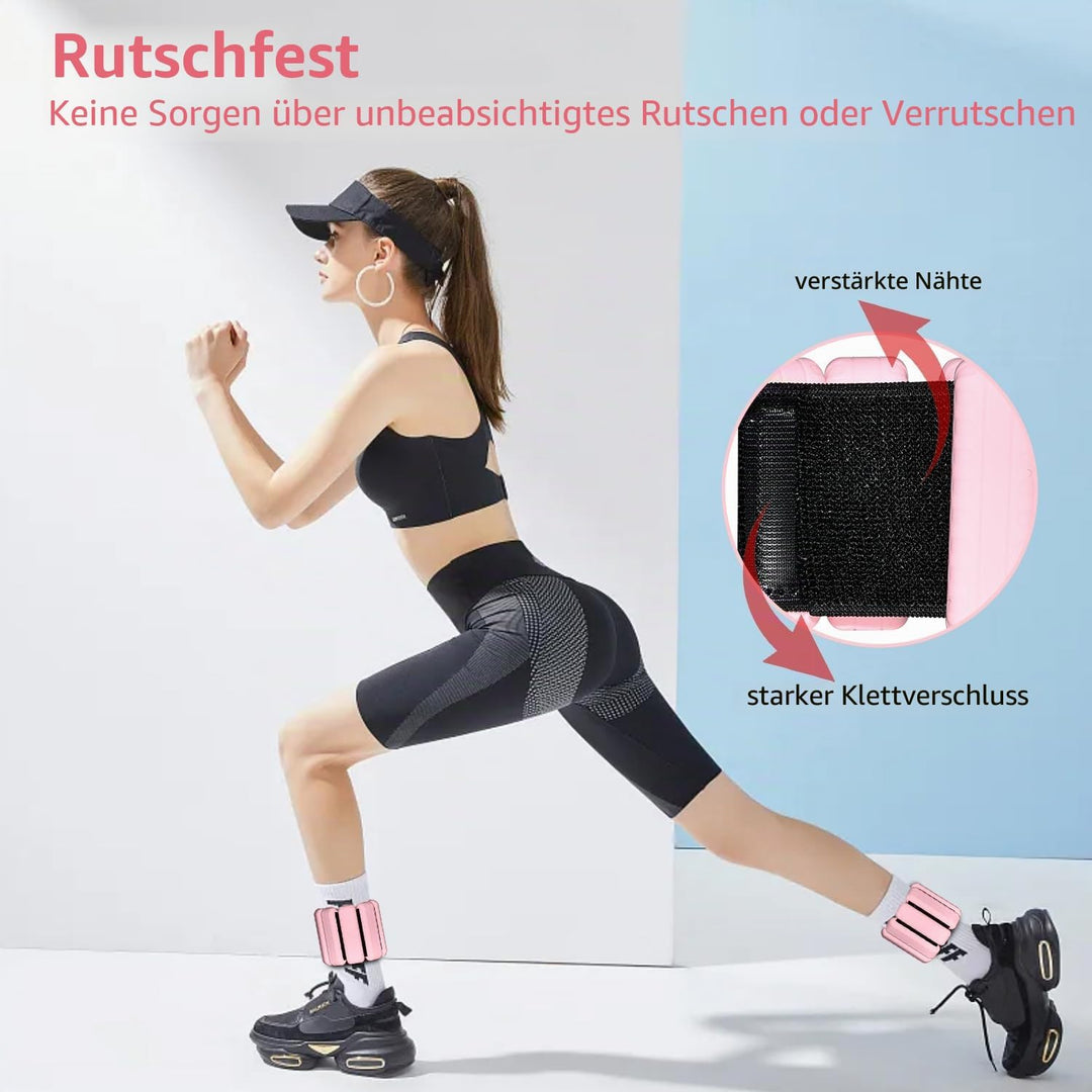 TopEsct Verstellbare Handgelenkgewichte – Set mit 2 Stück (je 0,9 kg) | Langlebiges tragbares Handge