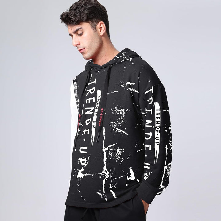 Hoodie Herren Techwear Kapuzenpullover Pullover Hip Hop Streetwear Patchwork Sweatshirt Unisex S Sch