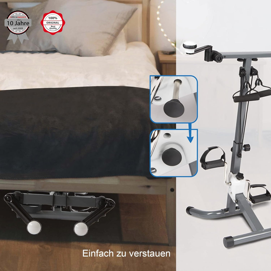Ultrasport Senioren Fitness, Vitaltrainer, Senioren F-Bike, Mini Crosstrainer, Liegeheimtrainer,klap