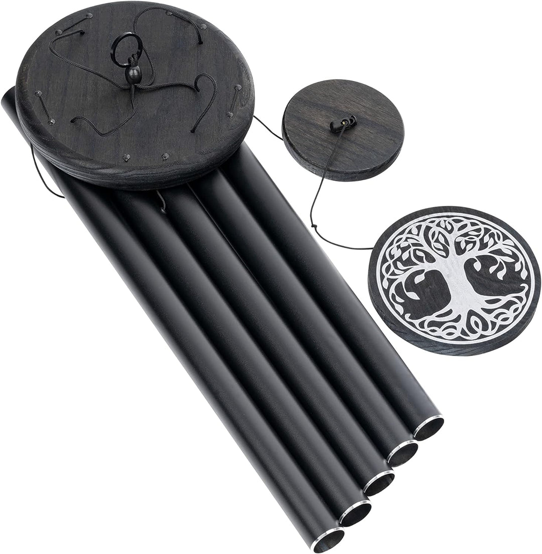 Sonic Energy Tree of Life Meditation Chime – Windspiel mit 5 Klangstäben (432 Hz) – für Garten u. En