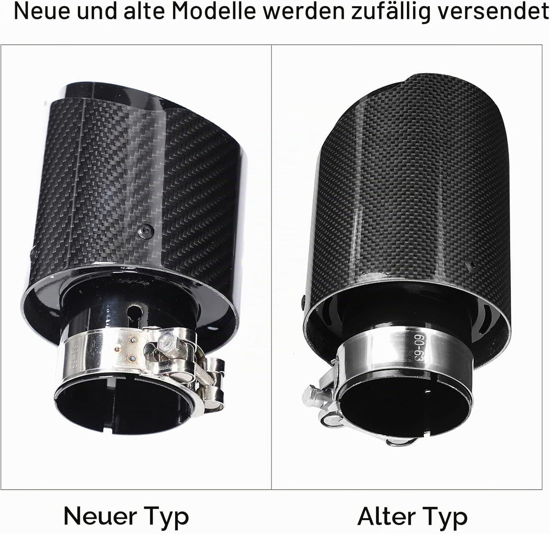 Hlyjoon Auto Auspuff Endrohr Einlass 63mm Auslass 101mm Auto Modifikation Zubehör Ersatzteile Fit fü
