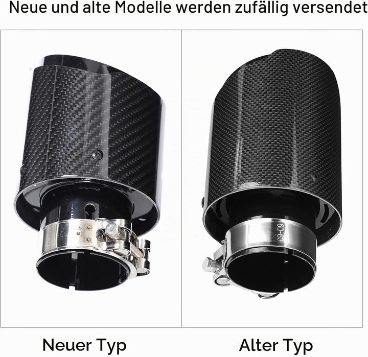 Hlyjoon Auto Auspuff Endrohr Einlass 63mm Auslass 101mm Auto Modifikation Zubehör Ersatzteile Fit fü