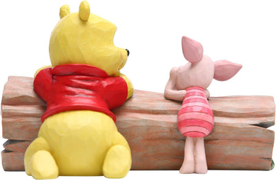 Disney Traditions Pooh and Piglet On A Log Figurine, 6005964, Multi Coloured, One Size One Size Mult