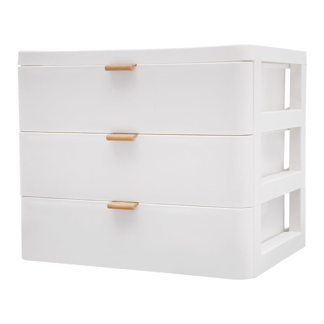 Aufbewahrungsbox mit 3 Schubladen, Schreibtisch Organizer Kosmetik Schubladenbox Desktop Schubladen