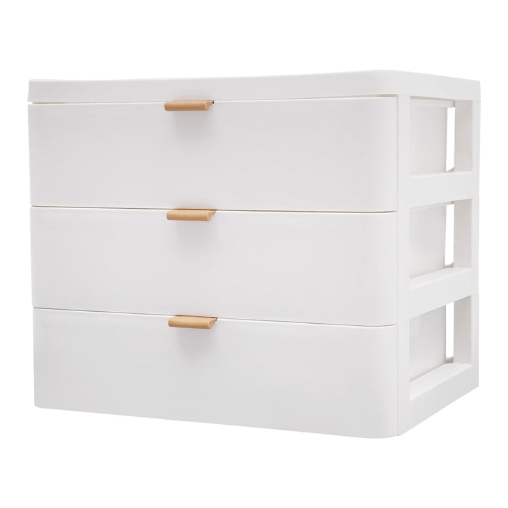 Aufbewahrungsbox mit 3 Schubladen, Schreibtisch Organizer Kosmetik Schubladenbox Desktop Schubladen