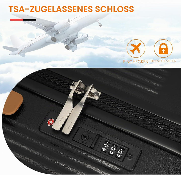 Kono 61 cm grosser Koffer, Leichter ABS+Polycarbonat-Hartschalentrolley, modischer Reise-Check-in-Et