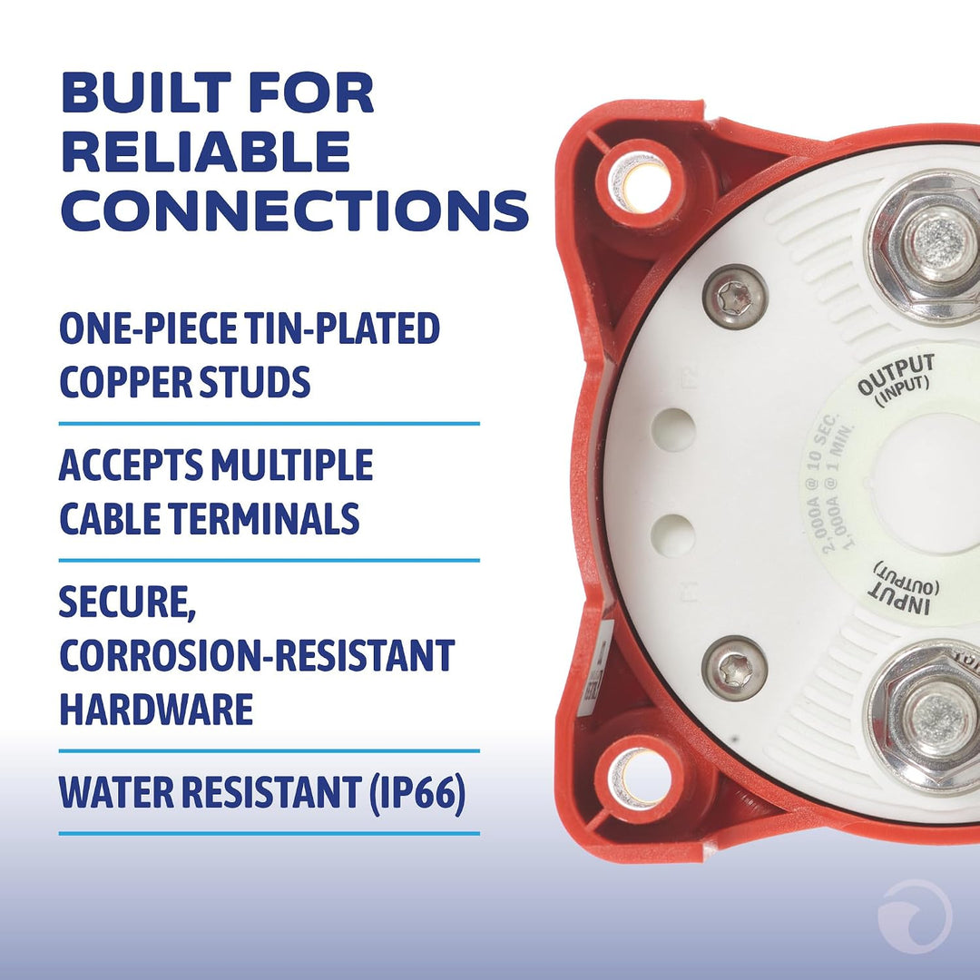 BLUE SEA 9004E BATTERY SWITCH E ON/OFF W/AFD Ein-Aus W/Afd, Ein-Aus W/Afd