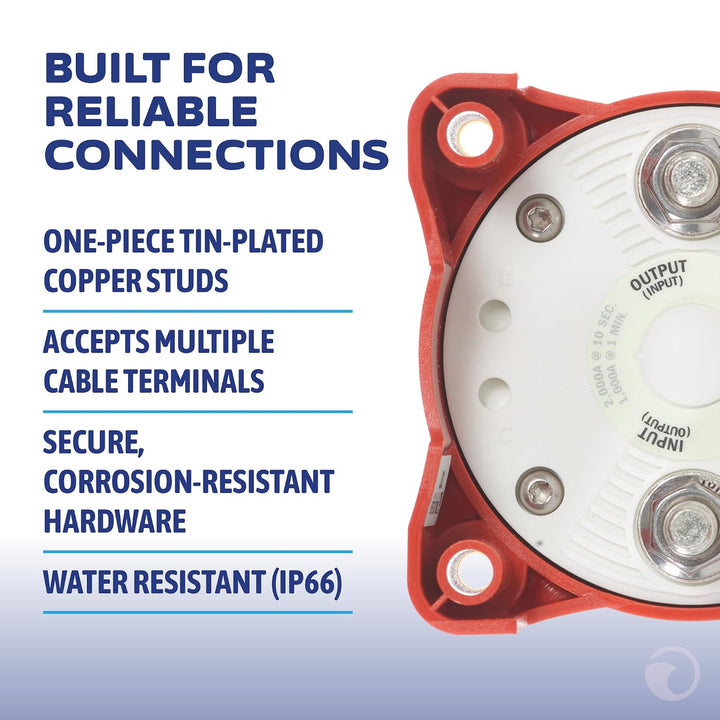 BLUE SEA 9004E BATTERY SWITCH E ON/OFF W/AFD Ein-Aus W/Afd, Ein-Aus W/Afd