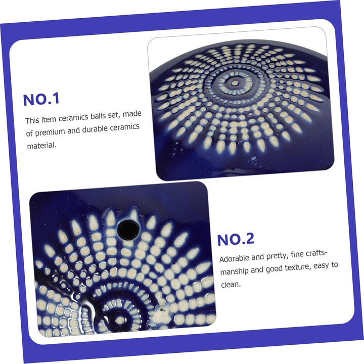 Veemoon 3Pcs Schwimmkugeln Keramik Porzellan Schwimmkugeln Teich Garten Balkon Teiche Deko Party Zub